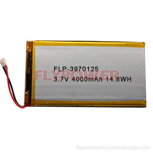 3.7V 4000mAh Lithium Ion Polymer Battery Pack (1S2P of FLP-3970125)
